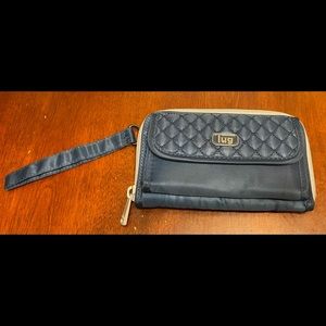 Lug Navy Blue Continental Wallet